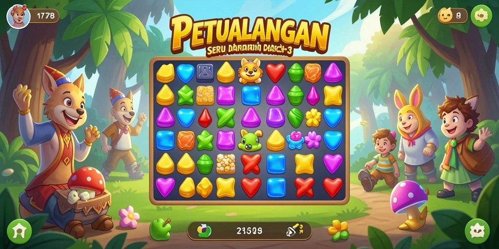 Tangkapan layar menampilkan gameplay seru dari 3178 dalam genre Match-3.