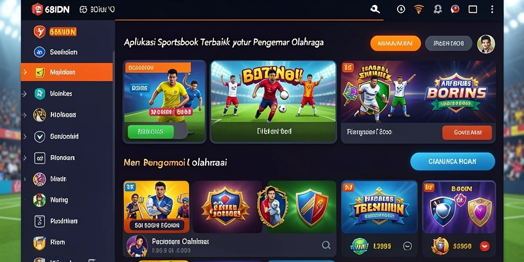 Tampilan antarmuka 68IDN yang menarik saat memasang taruhan olahraga.