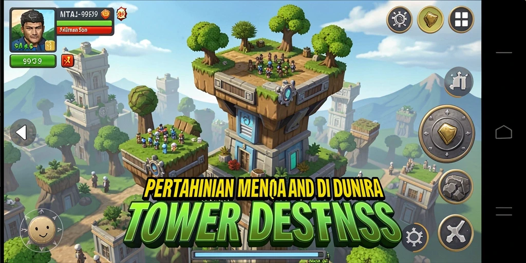 Gameplay Tower Defense yang menegangkan dengan berbagai strategi.
