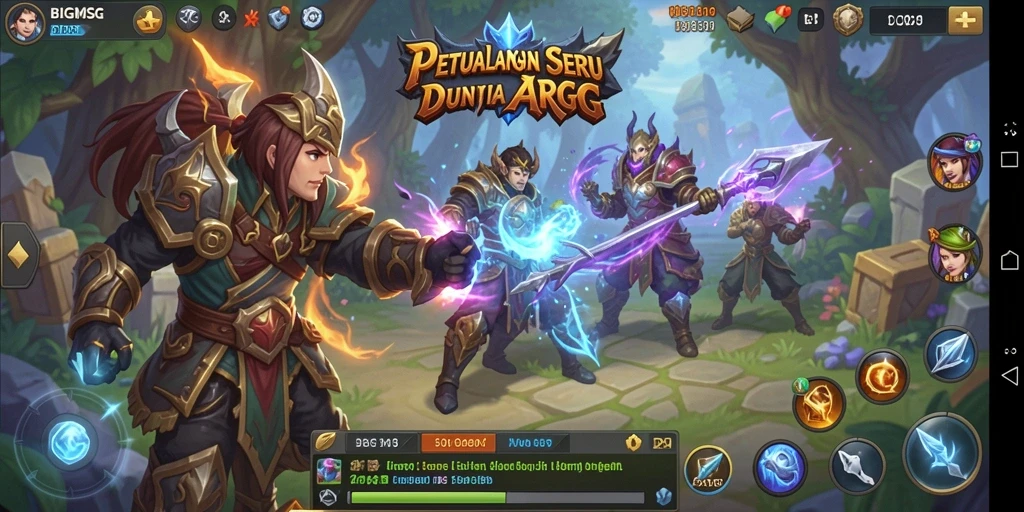 Tangkapan layar menunjukkan aksi mendebarkan dalam permainan ARPG.