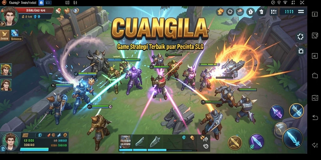 Screenshot gameplay CUANGILA yang menampilkan aksi dalam membangun kerajaan.