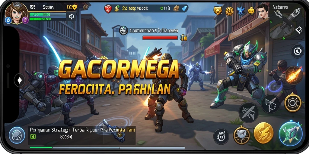 Screenshot gameplay GACORMEGA yang menunjukkan pertarungan strategi menarik.