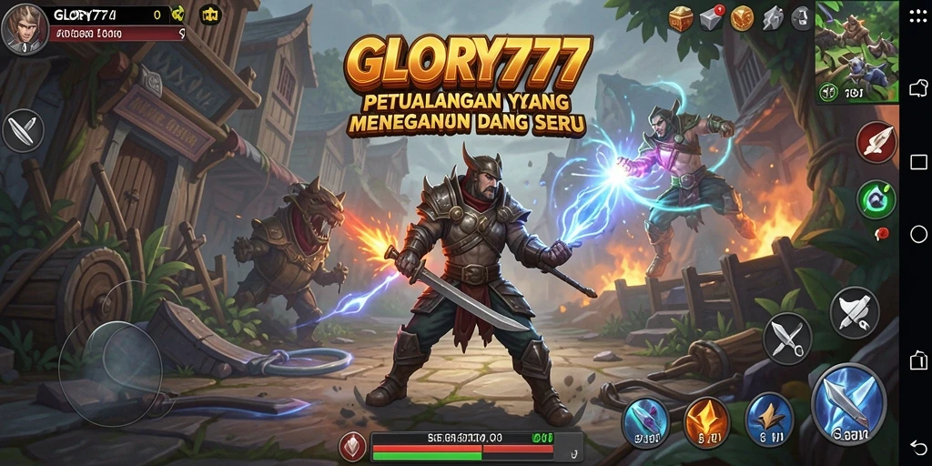 Screenshot utama GLORY777 menampilkan aksi petualangan yang seru.