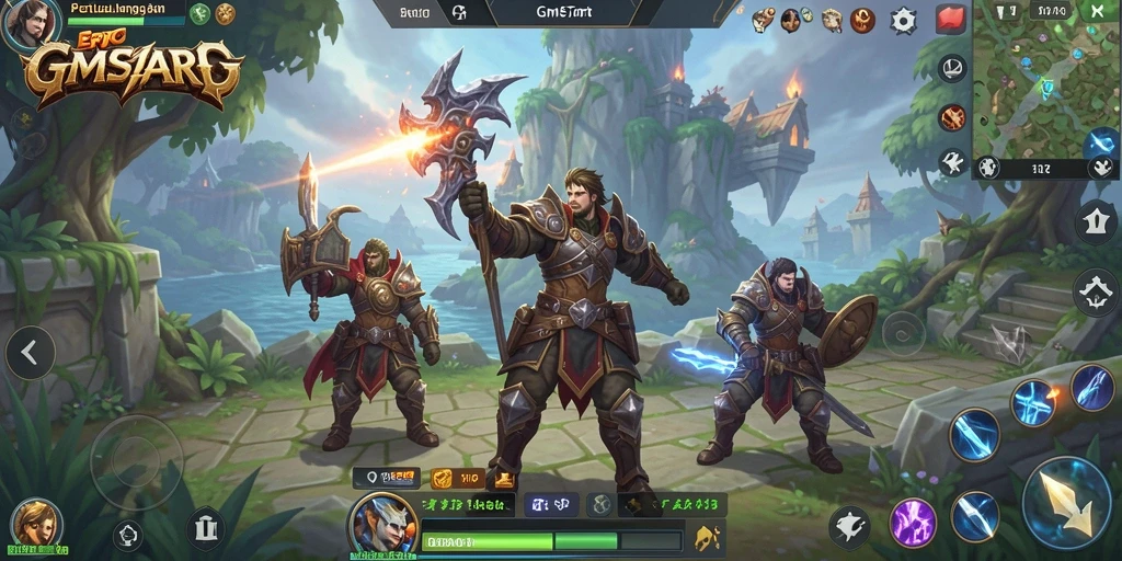 Tampilan gameplay GMSTAR yang menegangkan dan mendebarkan.