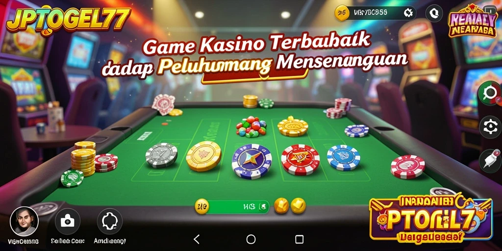 Screenshot JPTOGEL77 menampilkan gameplay Kasino yang menegangkan dan menarik.