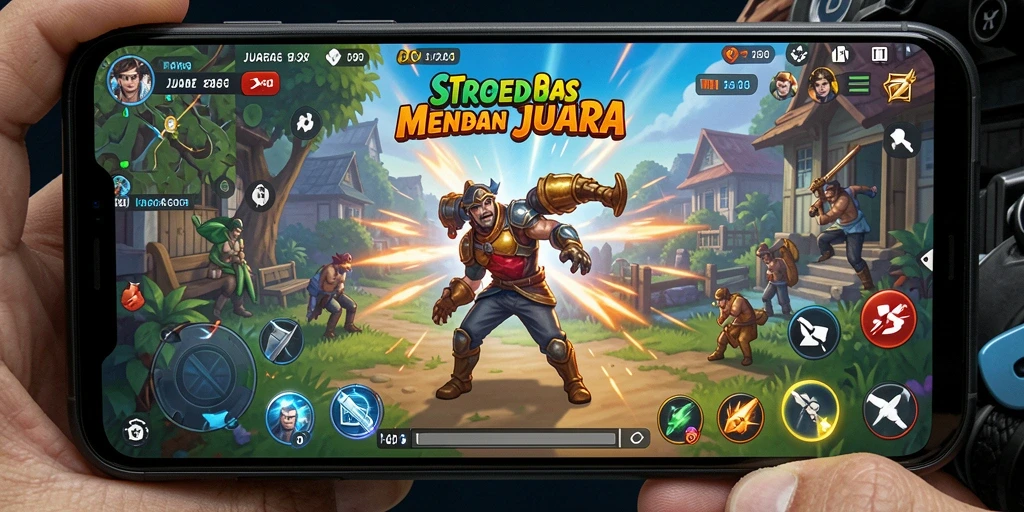 Screenshot JUARAGO menampilkan pertempuran strategi yang intens.
