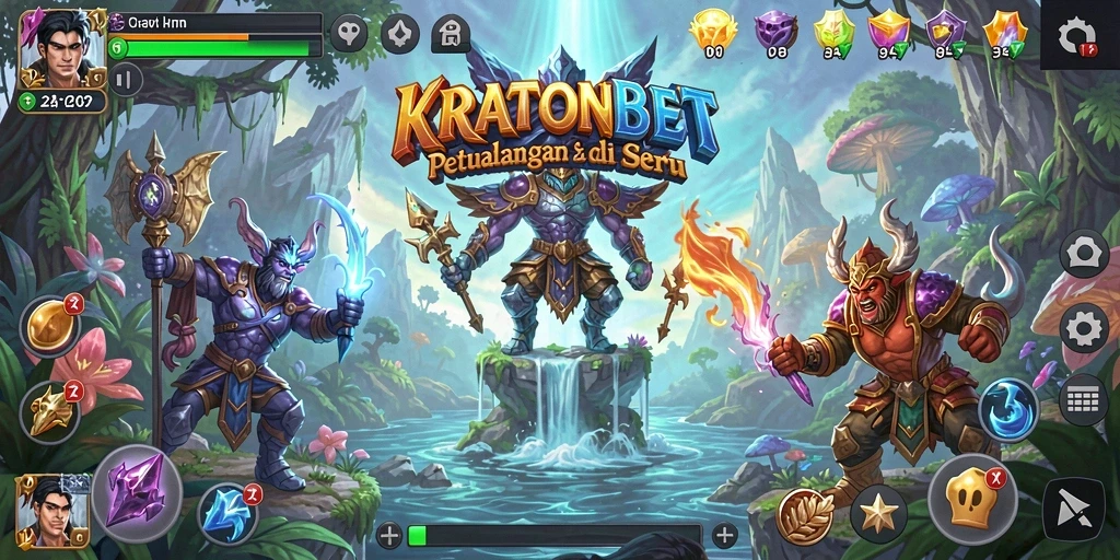 Tampilan gameplay seru dalam dunia petualangan KRATONBET