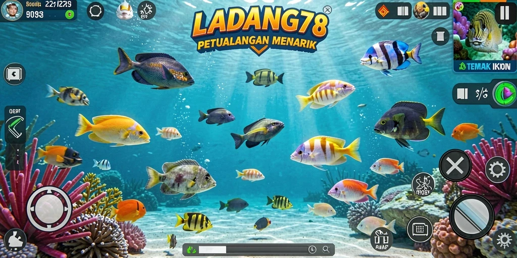 Screenshot gameplay <strong>LADANG78</strong> memperlihatkan aksi menembak ikan yang mendebarkan.