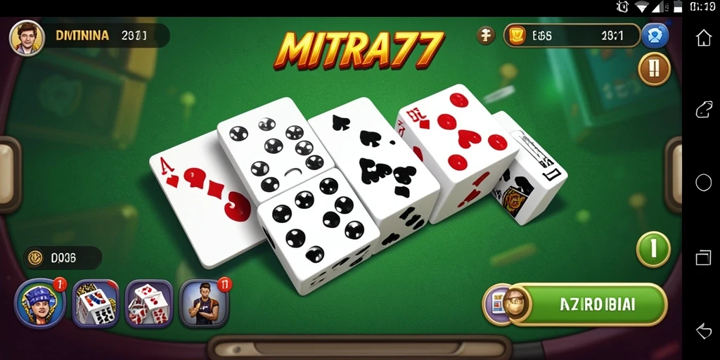 Tampilan gameplay mengasyikkan dari MITRA77 yang menampilkan Domino.