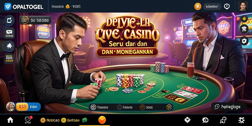 Tampilan gameplay Live Casino OPALTOGEL yang menarik dan interaktif.