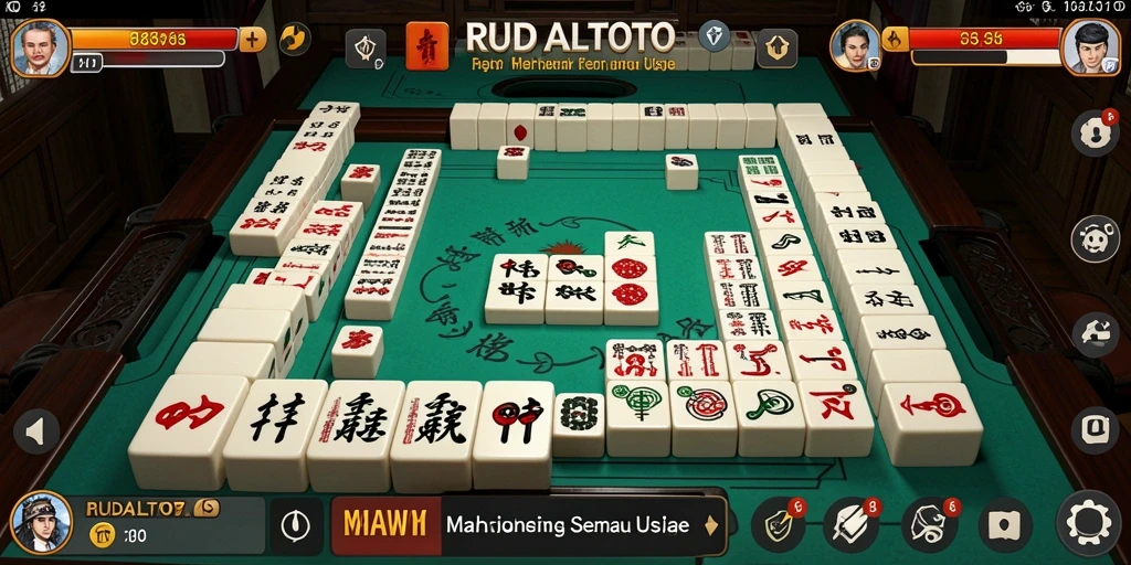 Tampilan gameplay Mahjong RUDALTOTO yang menegangkan dan menghibur.